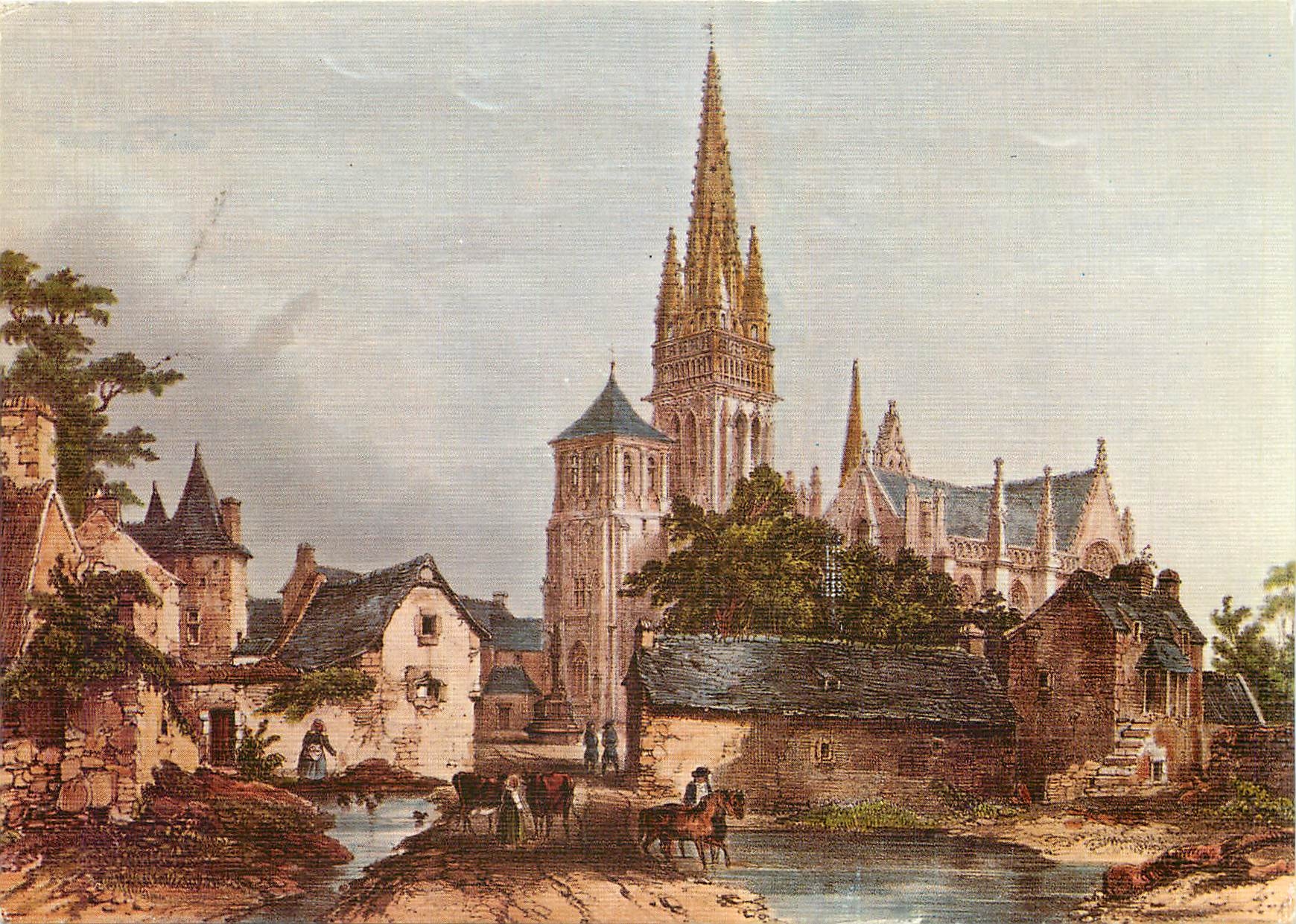 CPM Litographie Bretagne Ancienne Le Folgoet 