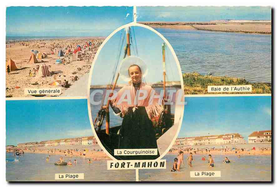 CPM Folk Mahon Ve generale Baie de l'Authie La Plage La Corguinoise 