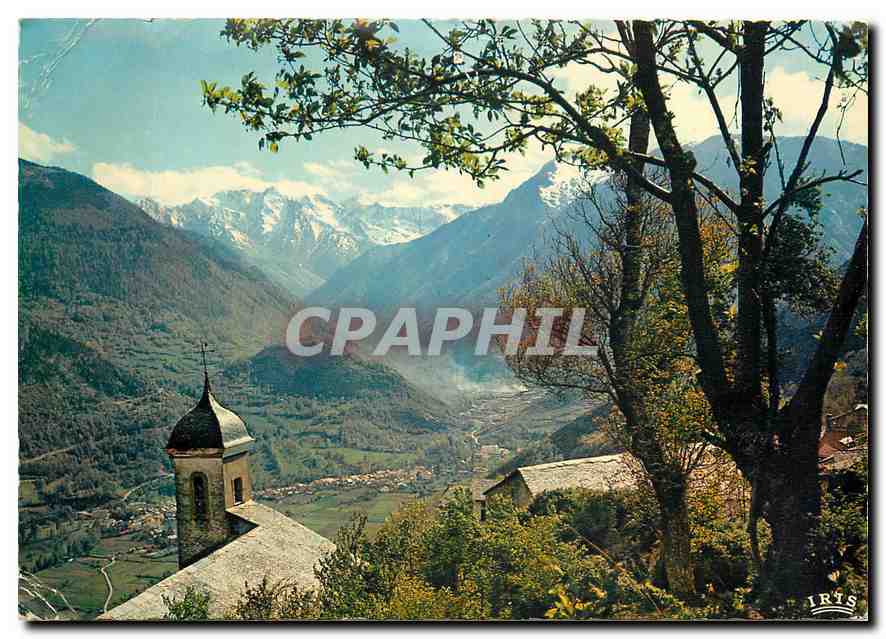 CPM l'Ariege Touristique La vallee de Vicdessos environs de Tarascon Auzat et le massif de Montcalm 