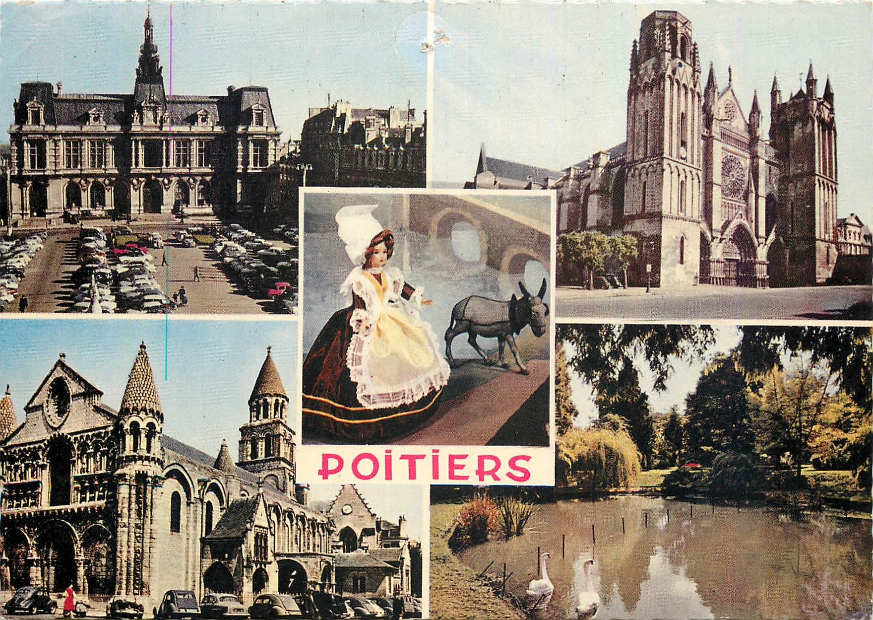 Poitiers — Collage de monuments et paysage — Editions Théodé, n° 11