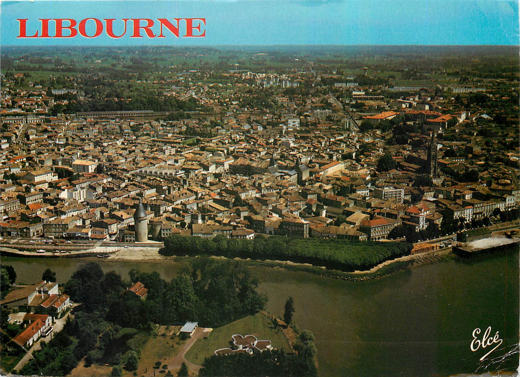 CPM Libourne Vue generale de la Ville avec la Vieille Tour 