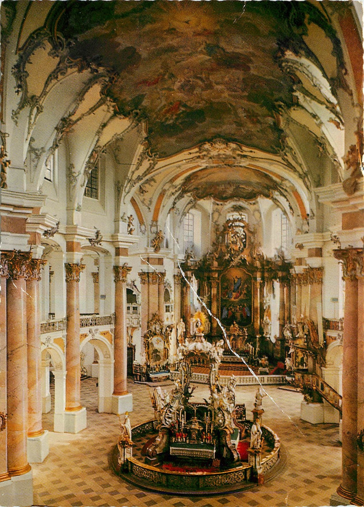 CPM Wallfahrtskkirche Vierzehnheiligen Basilika Gnaden und Hochaltar 