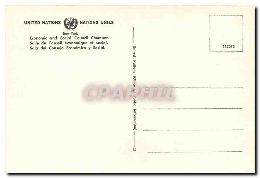 CPM Nations Unies Salle du Conseil economique et social  — Back