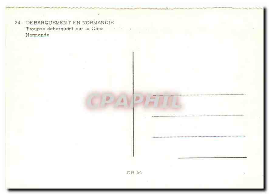 CPM Debarquement en Normandie Troupes debarquant sur la Cote Normende  — Rückseite