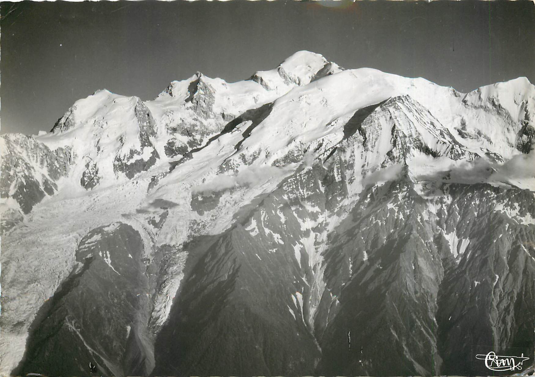 Le Sommet du Mont-Blanc — Vue aérienne — Éditions Aériennes 'Clim' n°116