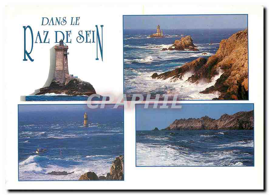 CPM Plogoff La Pointe du Raz et les Courants entre le phare de la Vieille et l'extremite de la Point