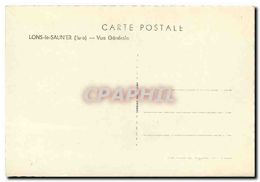 CPM Lons le Saulnier Jura Vue generale  — Rückseite
