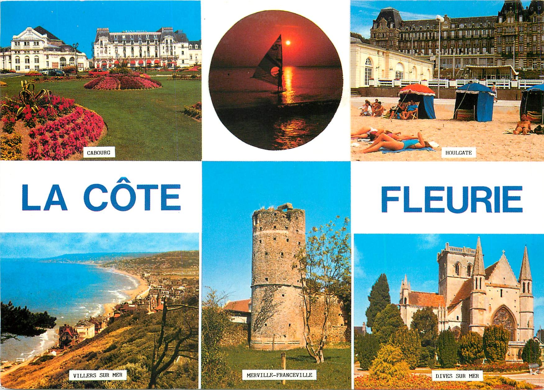 CPM La Cote Fleurie Cabourg Villers sur Mer Houlgate Merville Franceville Dives sur Mer