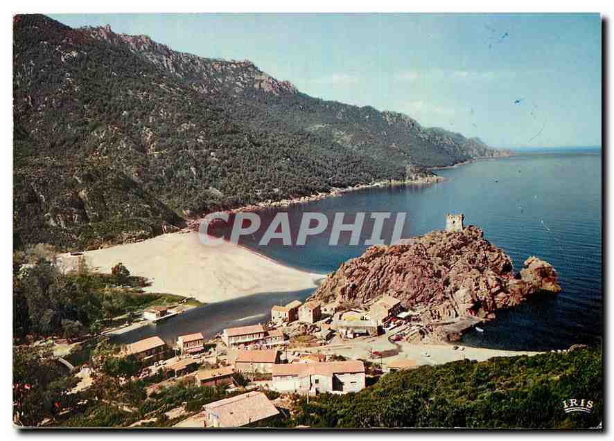 CPM Charmes et Couleurs de la Corse Porto Corse Vue d'ensemble des hotels et la Tour Genoise 