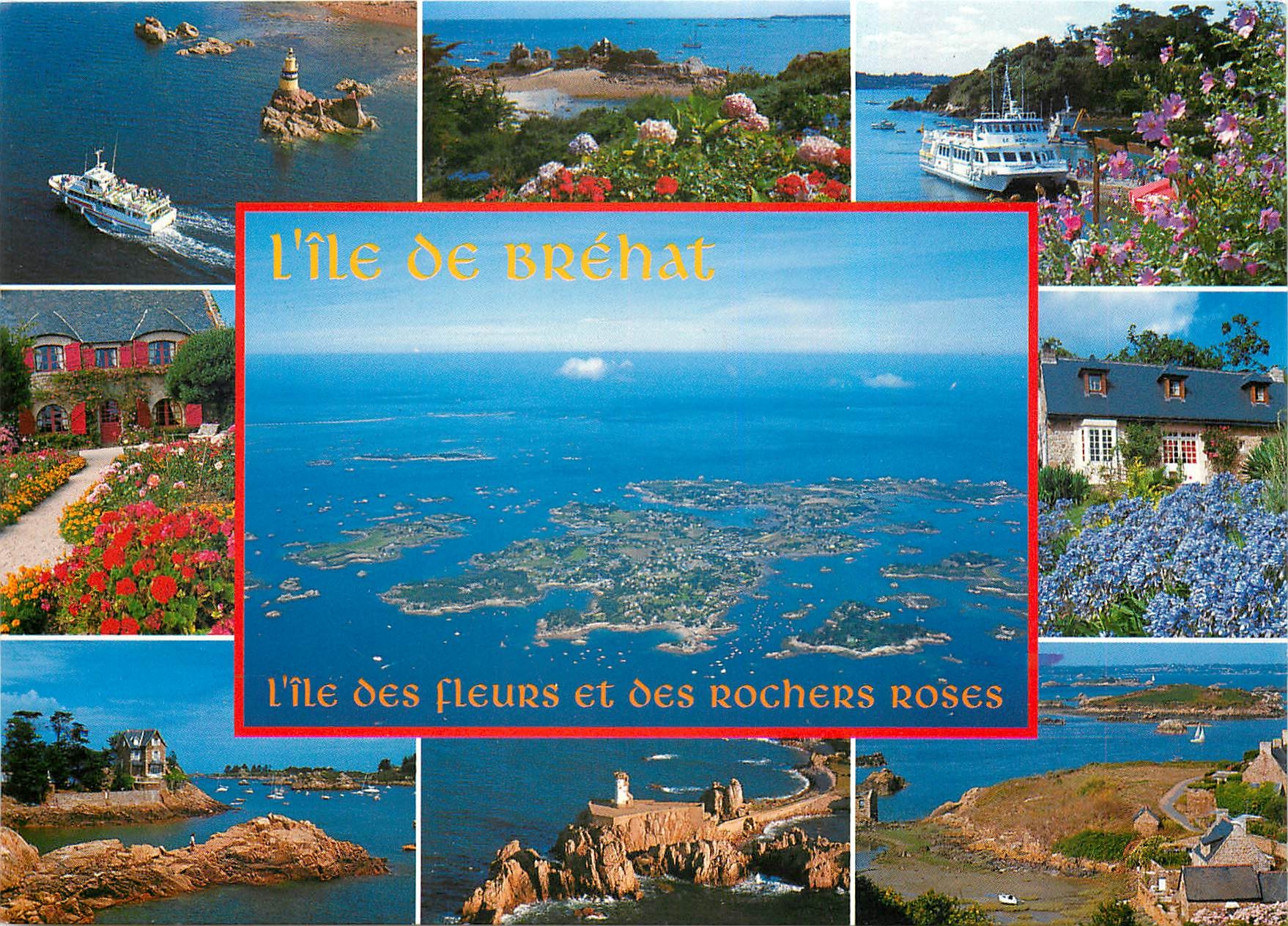 CPM Couleurs de Bretagne Ile de Brehat Cotes d'Armor L'Ile des Fleurs et des rochers roses 
