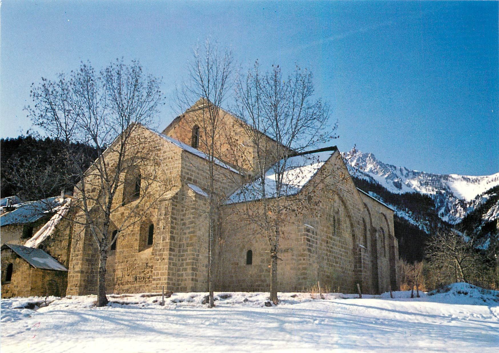 Abbaye de Boscodon — Crots, 1150 m — Cliché d'Imprimerie en France