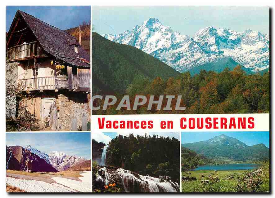 CPM Vacances en Coucerans Ariege Grande Typique Massif du Valier Col de Pause Cascade d'arse Etang d