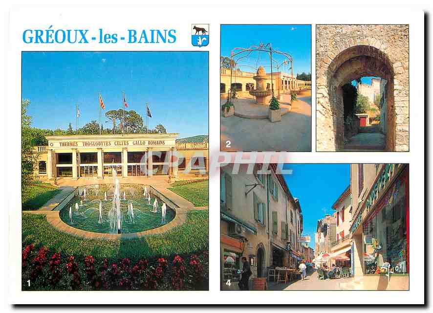 CPM Couleurs et Lumiere de France Greoux les Bains Alpes de Haute Provence L'entree des Thermes avec