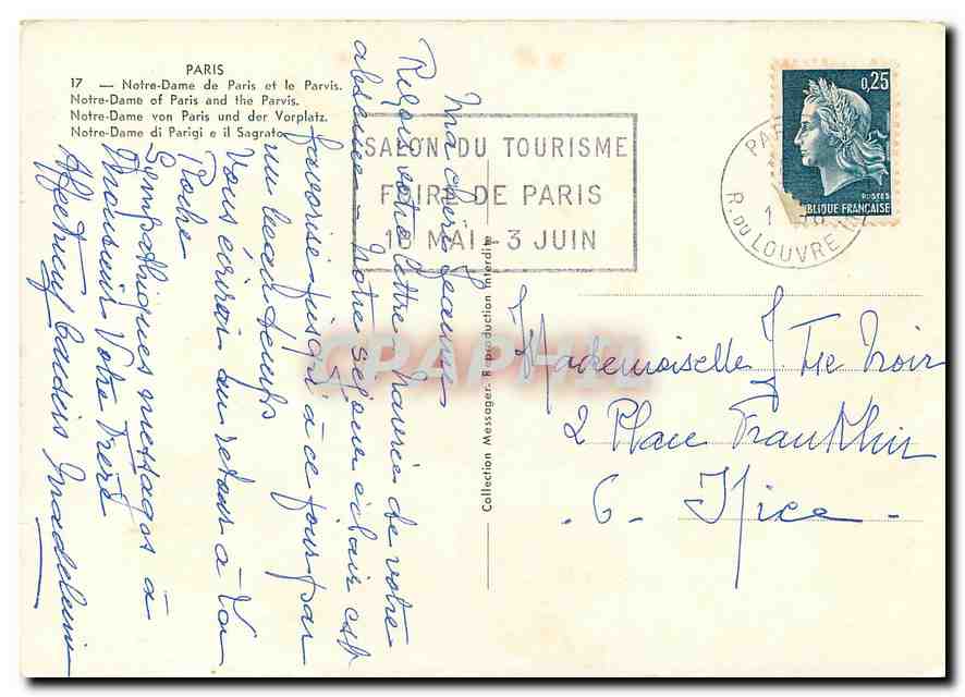 CPM Paris Notre Dame de Paris et le Parvis  — Rückseite