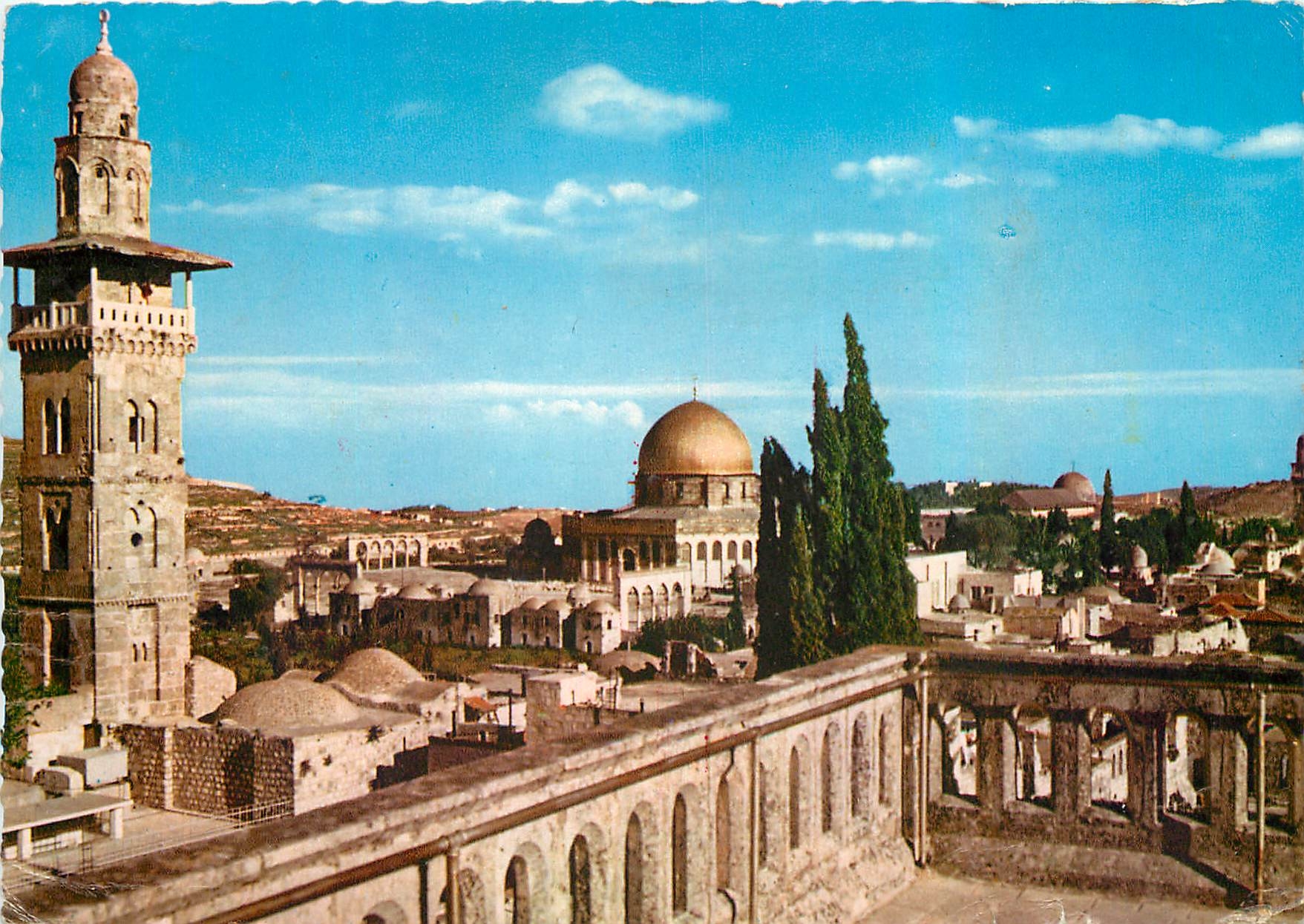 CPM Jerusalem Tour d'Antoine et vue de la Mosquee d'Omar 