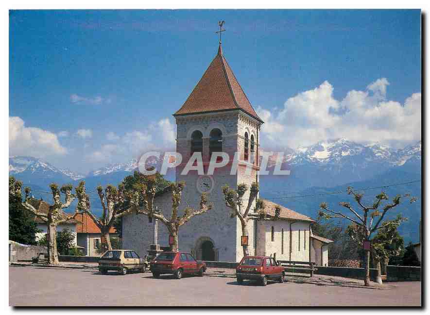 CPM Saint Ismier Isere L'eglise et la Chaine de Belledonne 