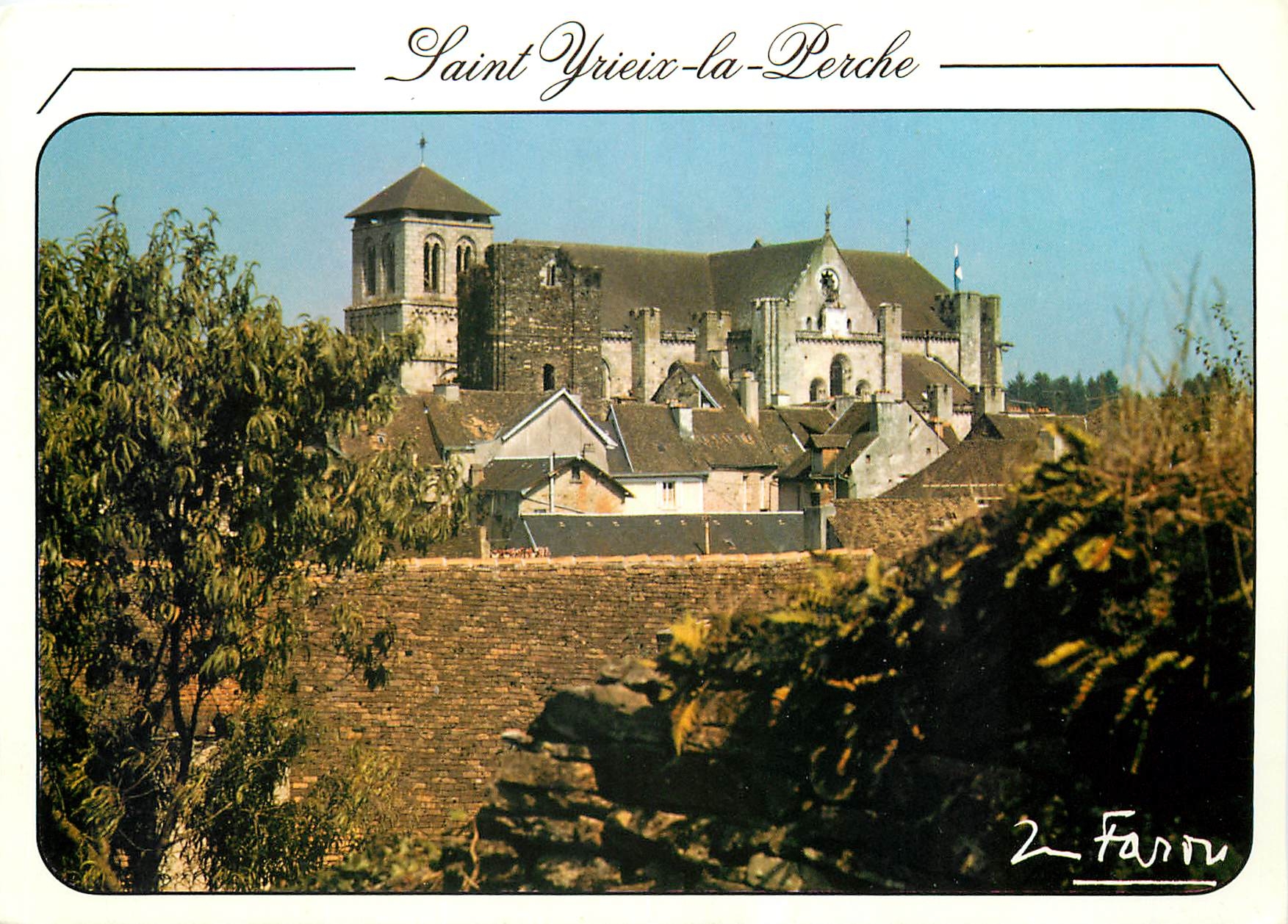 CPM St Yrieix la Perche Hte Vienne Collegiale le Moustier 