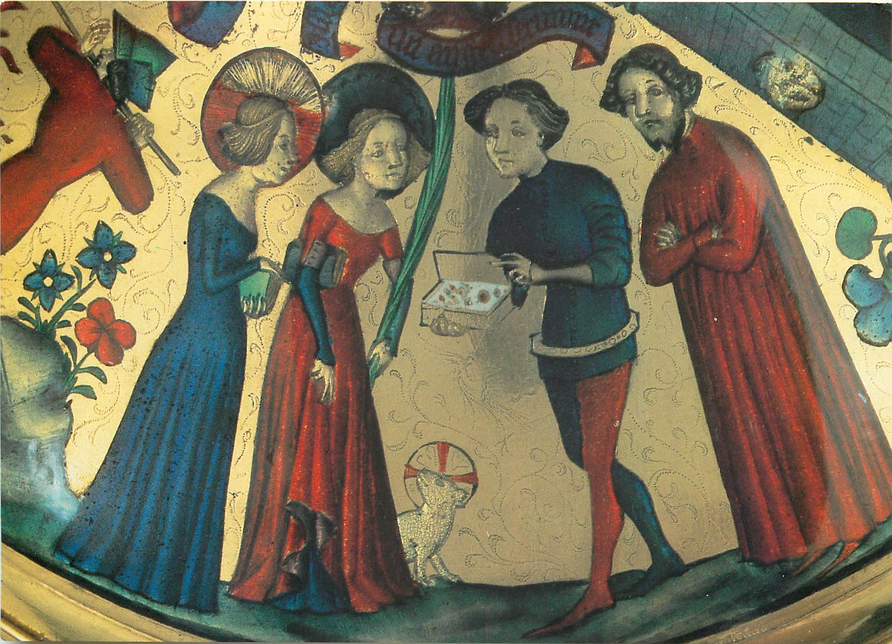 CPM The British Museum Procopius offers St Agnes a box of jewels 