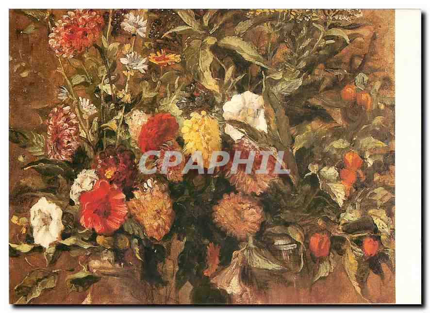 CPM Eugene Delacroix Nature Morte aux Fleurs Louvre Paris 