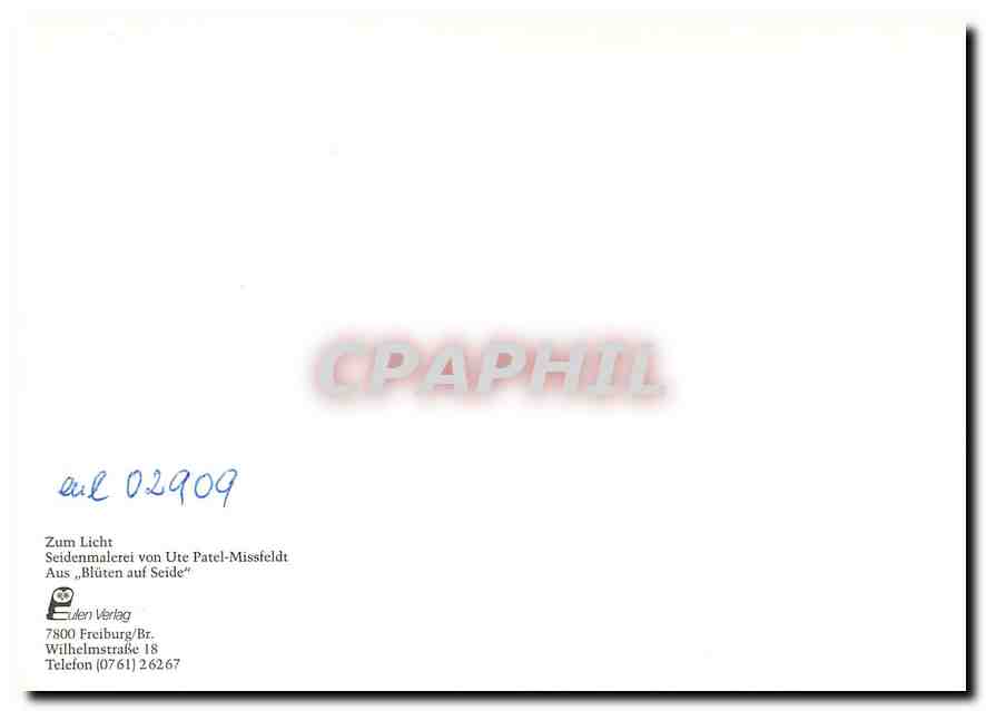 CPM Zum Licht Seidenmalerei von Ute Patel Missfeldt  — Back