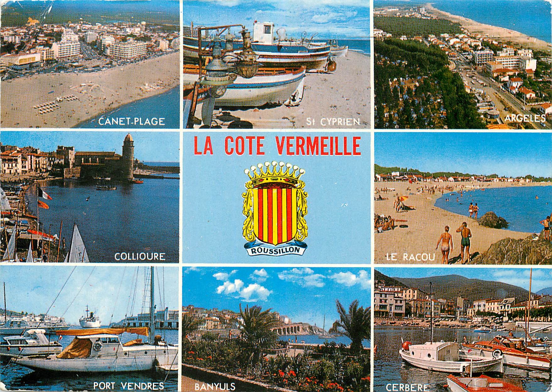 CPM Souvenir de la Cote Vermeille 