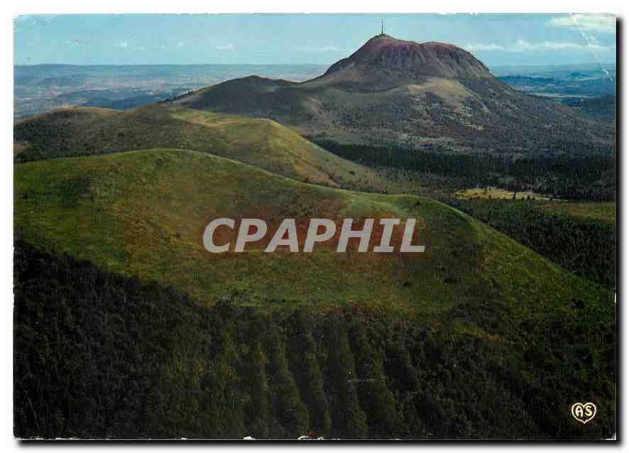 CPM L'Auvergne Pittoresque La chaine des volcans eteints des Domes Le Puy de Come Type remarquable d