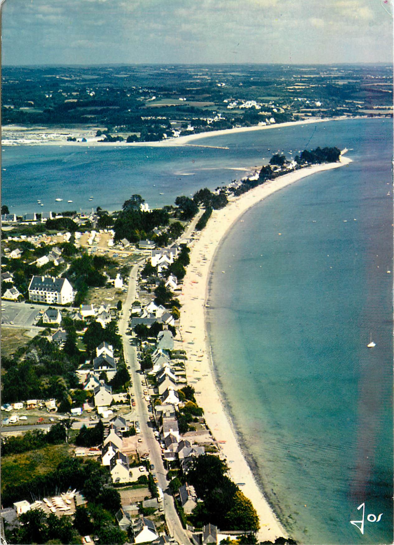 CPM La Bretagne en Couleurs Fouesnant Cap Coz La grande plage 
