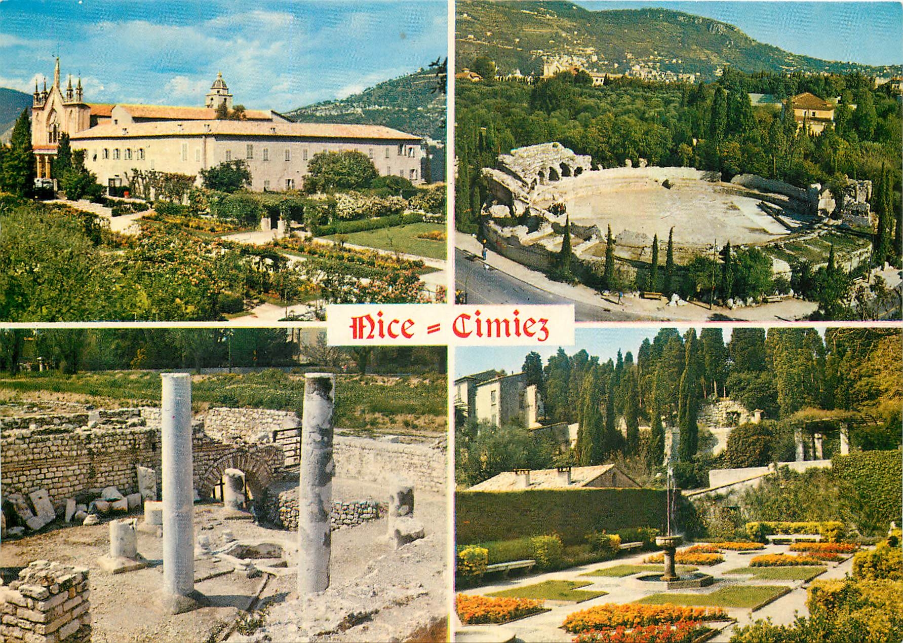 CPM Nice Cote d'Azur Le Monastere Les arenes Vestiges romains Les jardins 