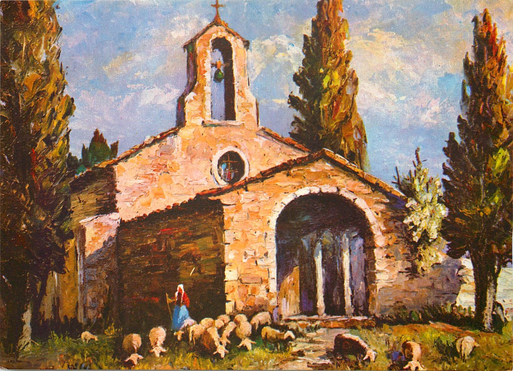 CPM Couleurs et Lumiere de France Chapelle provencale Peinture de Colombini 