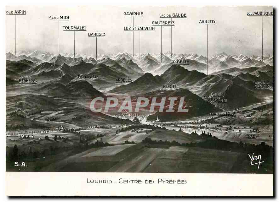 CPM Lourdes et la Chaine des Pyrenees 