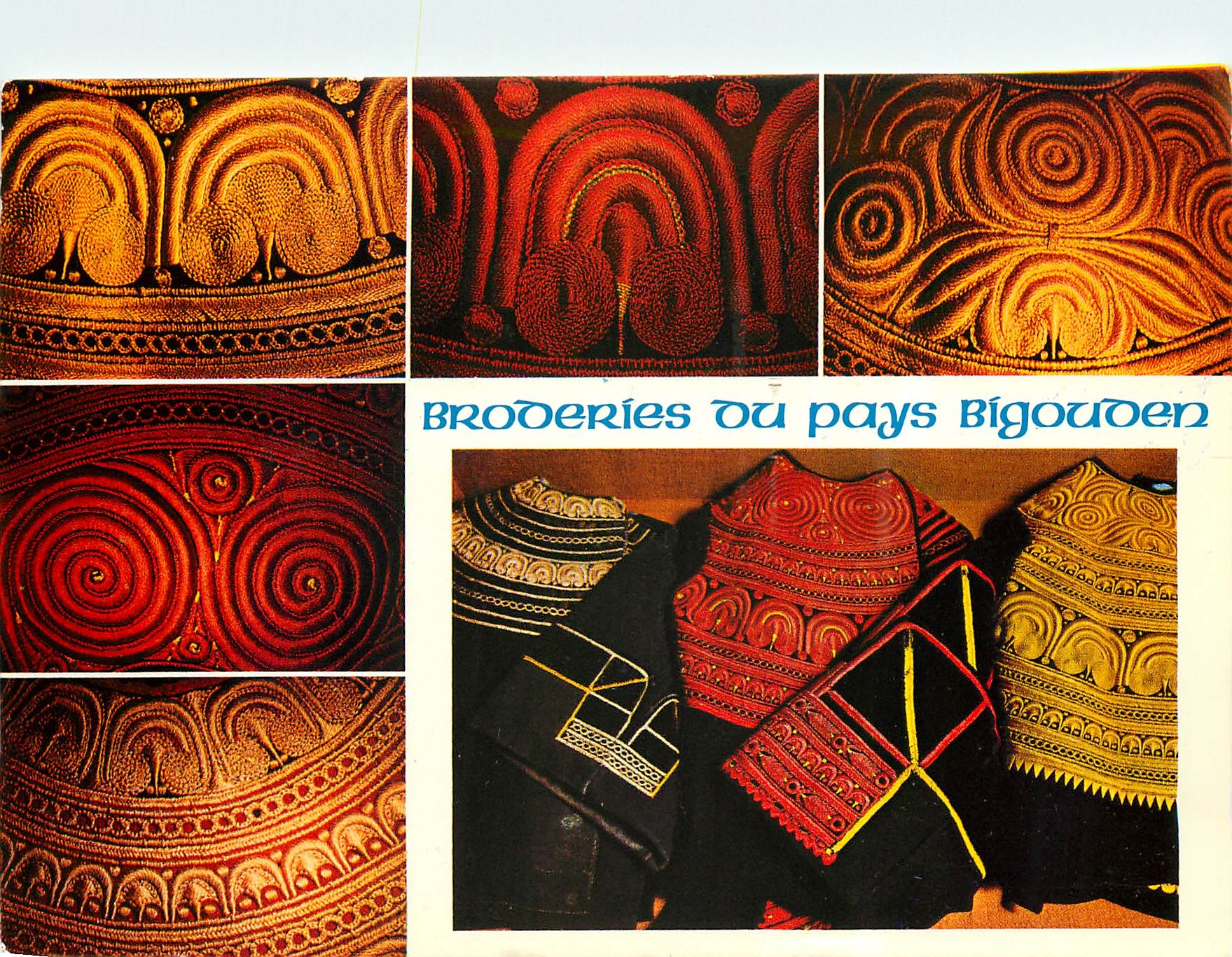 CPM Couleurs de Bretagne Le Pays Bigouden Details et motifs typiques de broderie 