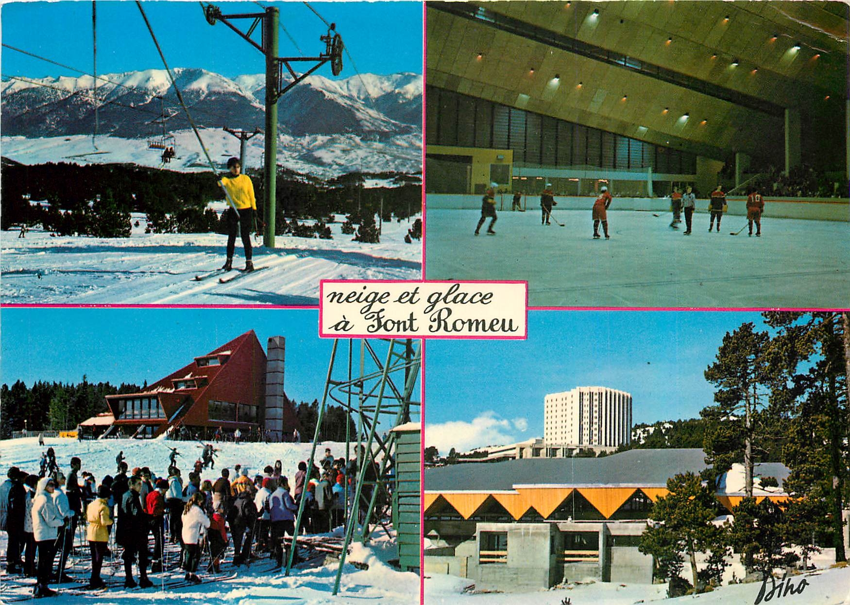 CPM Font Romeu Pyr Or Pistes du Gallinera Patinoire Olympique Refuge des Airelles Centre Preolympiqu