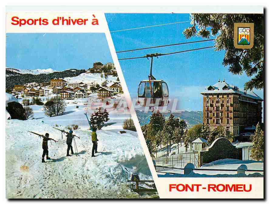 CPM Lumiere et Couleurs de la Cerdagne Font Romeu Cite preolympique Vue cote sud Ski