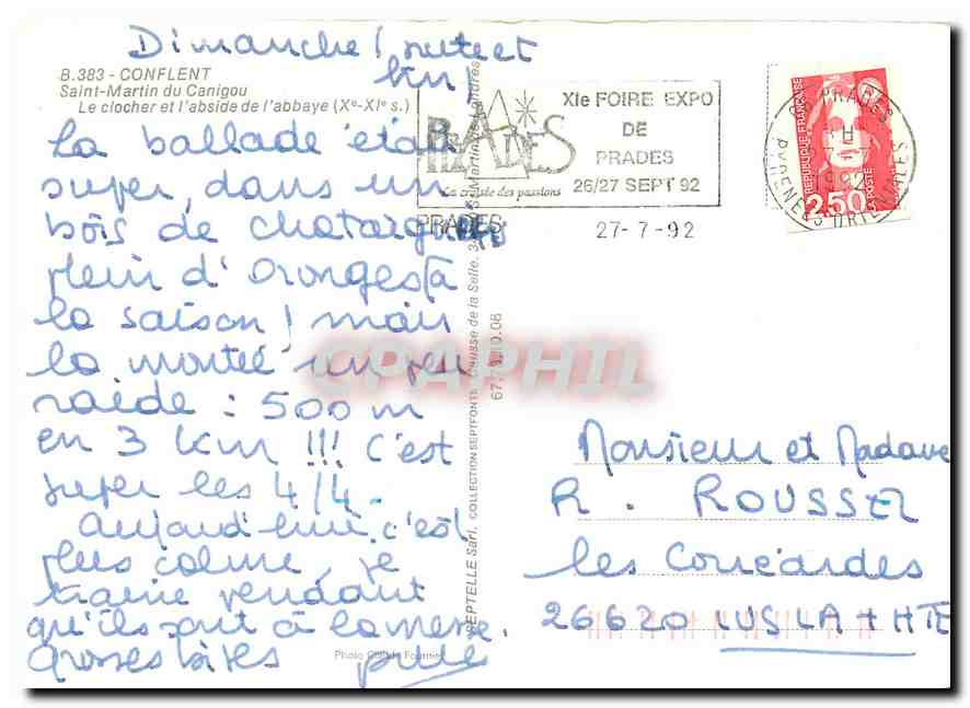 CPM Conflent Saint Martin du Canigou le clocher et l'abside de l'abbaye  — Rückseite