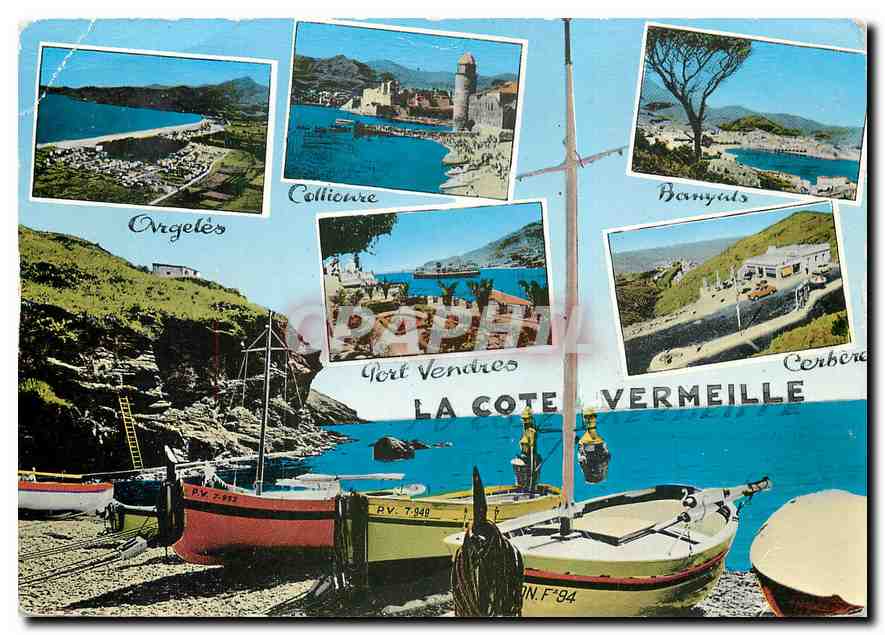 CPM La Cote Vermeille Vues de la Cote Argeles Collioure Banyuls Cerbere