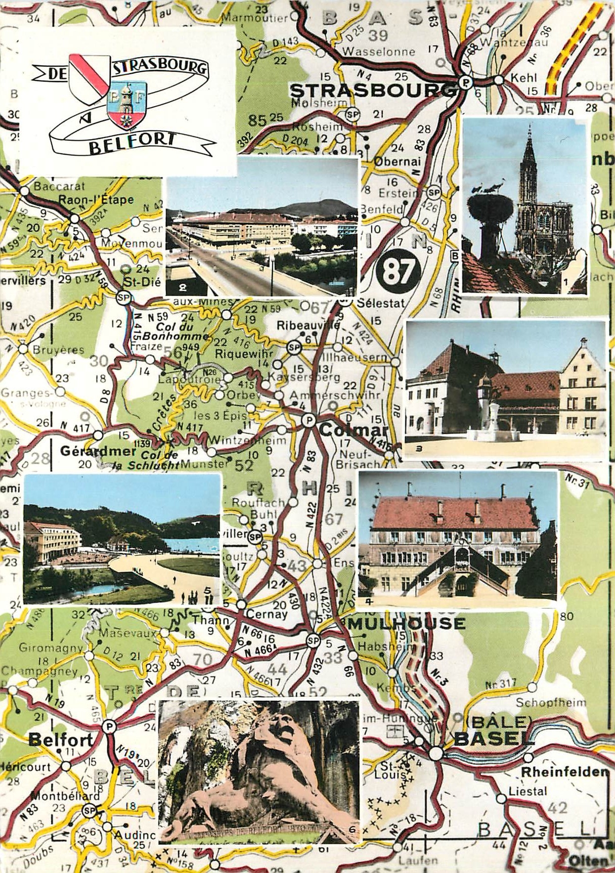 CPM De Strasbourg a Belfort Strasbourg Saint Die Colmar Mulhouse Gerardmer Belfort 