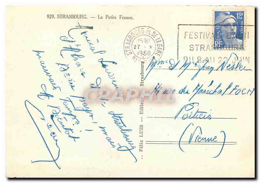 CPM Strasbourg la Petite France  — Rückseite