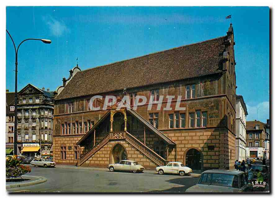 CPM Mulhouse Haut Rhin L'Hotel de Ville Magnifique Monument de la Renaissance rhenane 