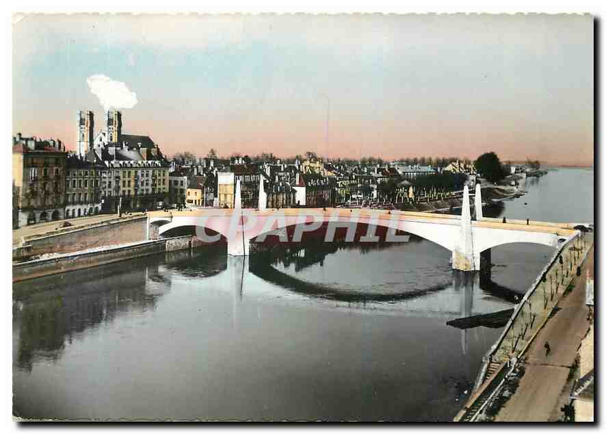 CPM Chalon sur Saone S & L La Saone et le nouveau Pont St Laurent