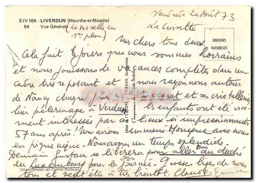 CPM Liverdun Meurthe et Moselle Vue generale  — Rückseite