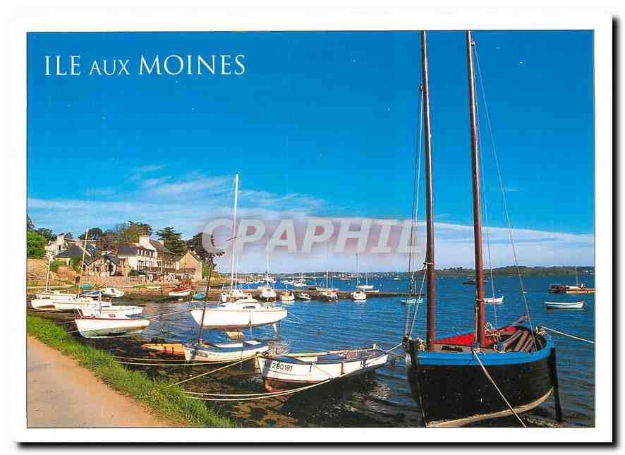CPM L'Ile aux Moines Le port et l'anse de Lerio 