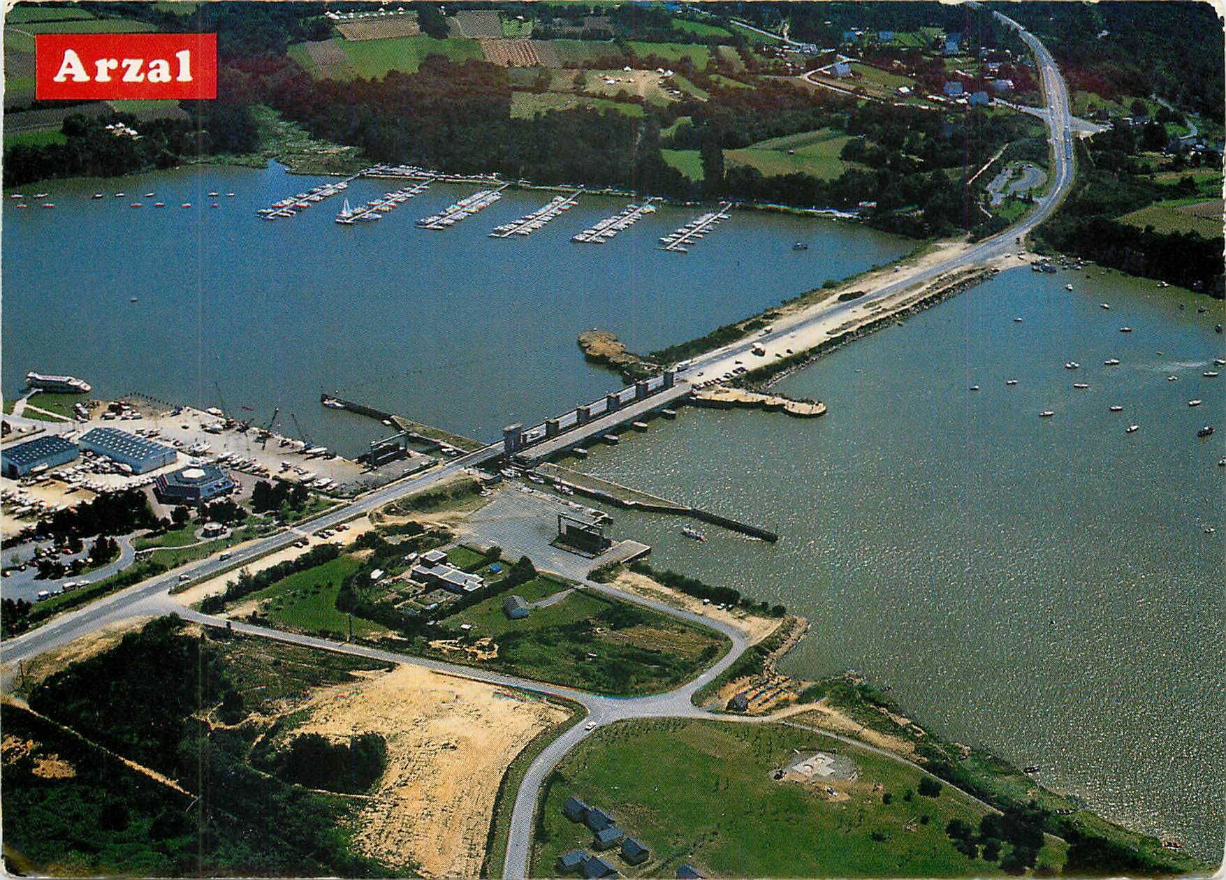 CPM La France vue du ciel Arzal Morbihan Le barrage sur la Vilaine 