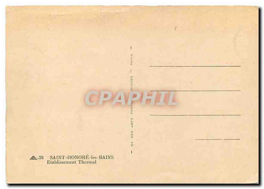 CPM Saint Honore les Bains Etablissement Thermal  — Rückseite