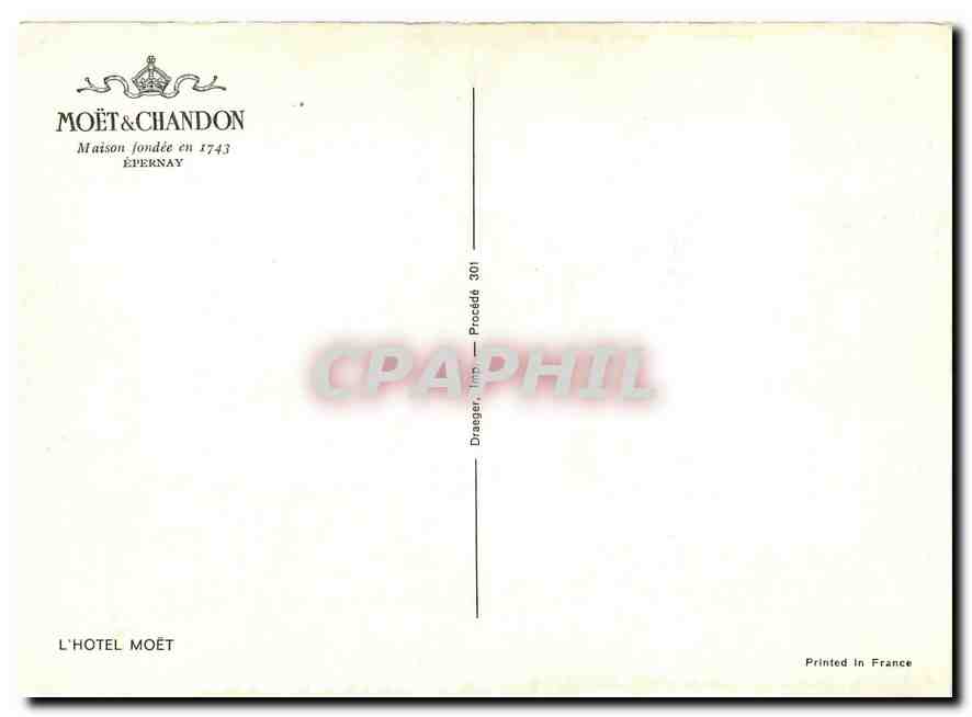 CPM l'Hotel Moet  — Back