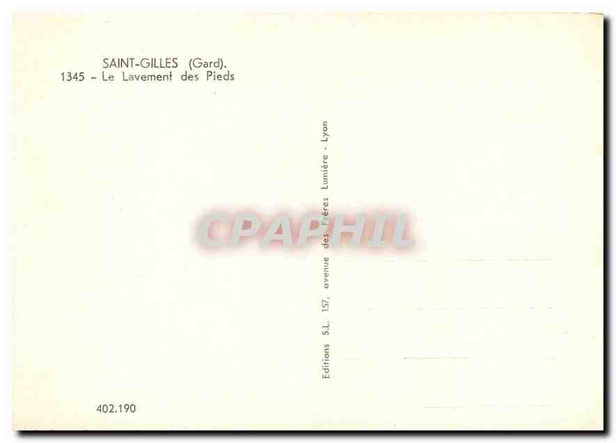 CPM Saint Gilles Gard Le Lavement des Pieds  — Rückseite