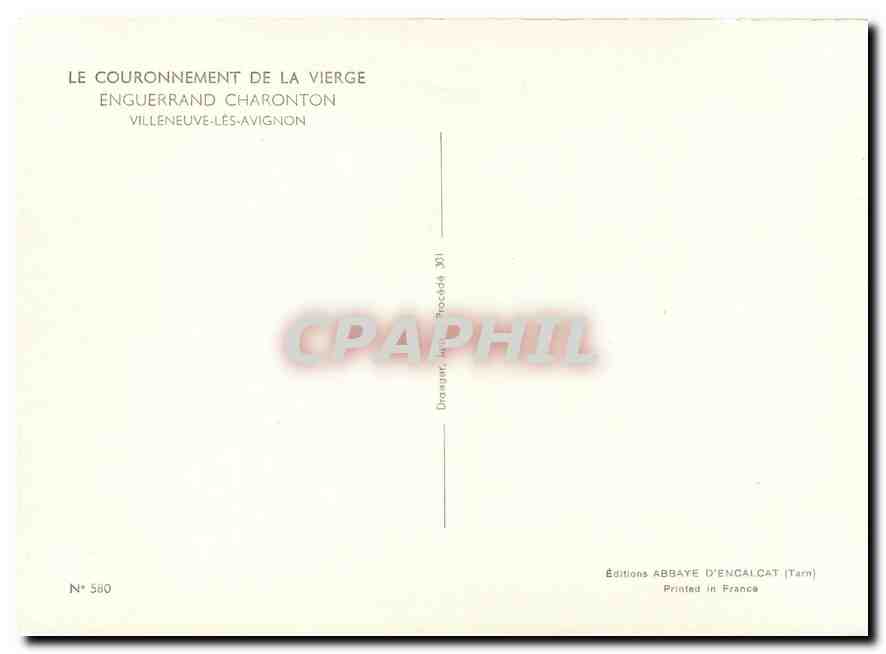 CPM Le Couronnement de la Vierge Enguerrand Charonton Villeneuve les Avignon  — Rückseite