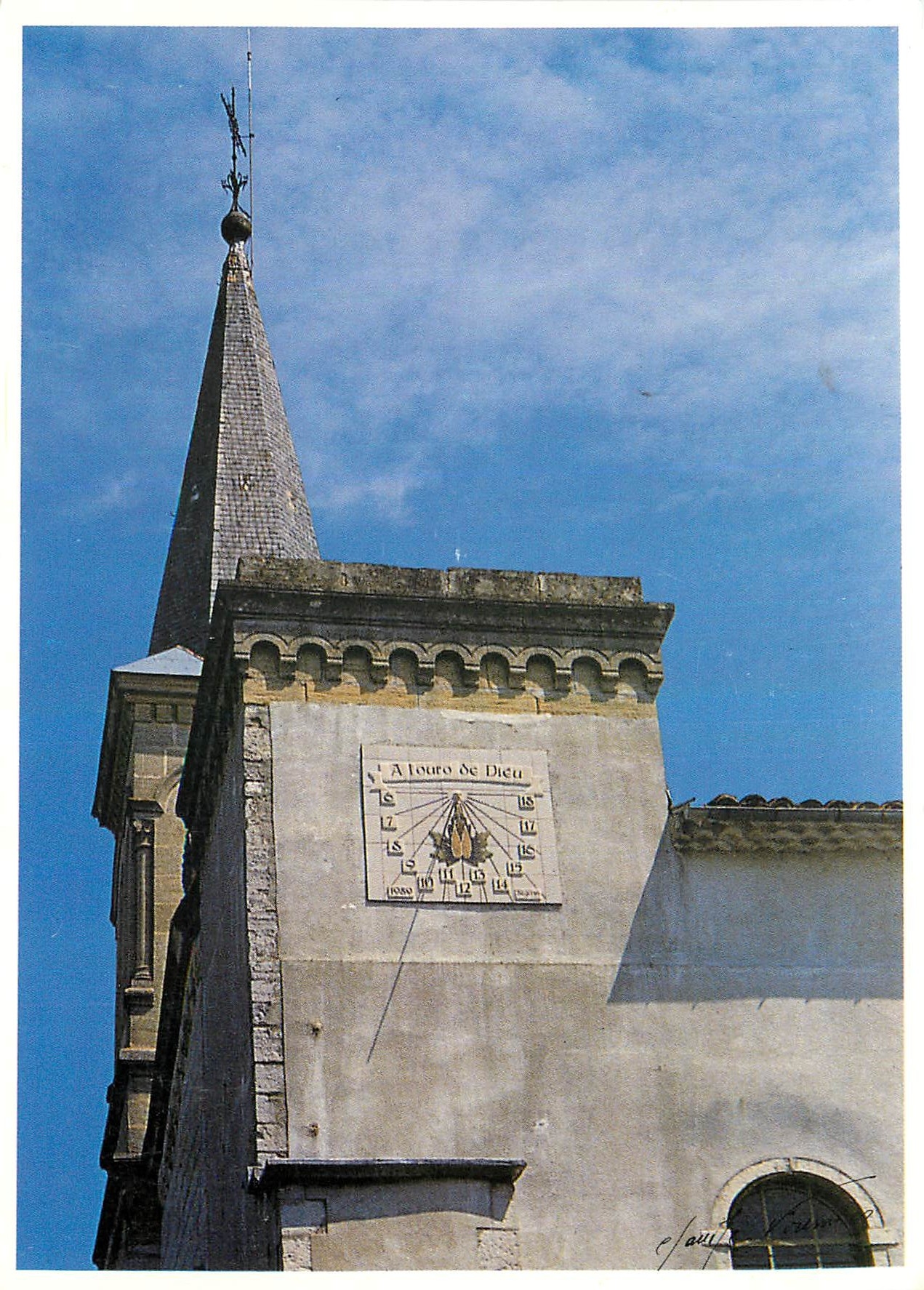 CPM Cevennes Saint Hippolyte du Fort l'Eglise le Cadran solaire du Tricentenaire 