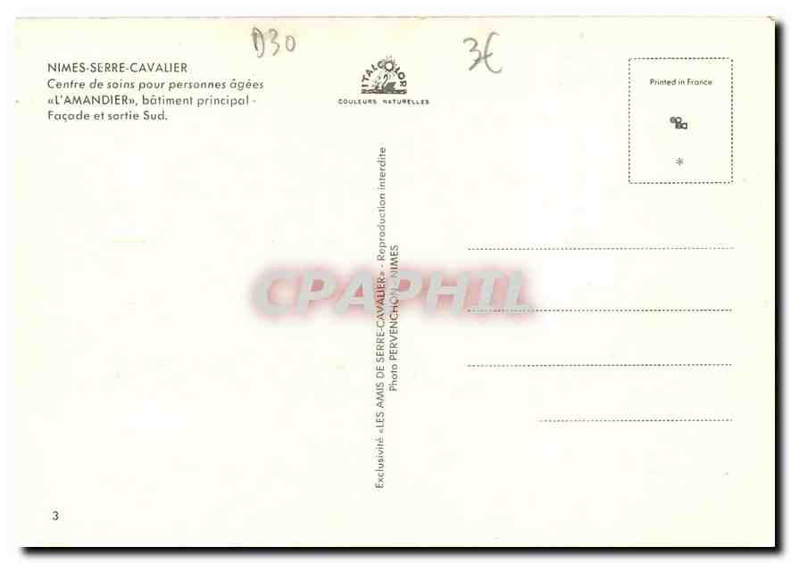 CPM Nimes serre Cavalier Centre de soins pour personnes agees l'Amandier  — Rückseite