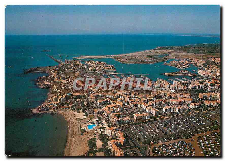 CPM Littoral Languedocien Le Car d'Agde Plage du Mole et vue generale 