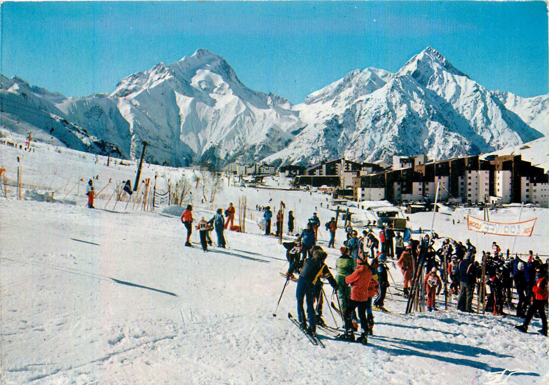 Les Deux-Alpes (Isère) — Le Pic de la Muzelle (3458 m.) et L'Aiguille de Venosc (3020 m.) — Imprimerie S.A.D.B. Grenoble